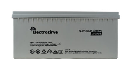 Electrozirve 12.8V 300Ah Lityum Akü (LifePO4)