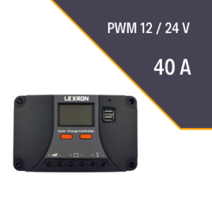 Lexron 40A 12V-24V LCD Pwm Şarj Kontrol Cihazı
