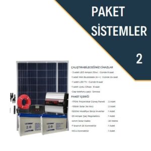 Karavan Bağ Evi Güneş Enerjisi Mini Buzdolabı Elektrik Üretim Fiyatı - Paket 2