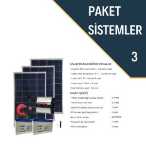 Karavan Bağ Evi Güneş Paneli Güneş Enerjisi Mini Buzdolabı Elektrik Üretim Fiyatı - Paket 3