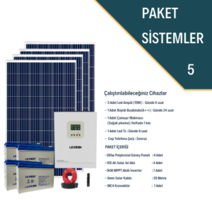 3Kw Solar Çatı Güneş Paneli Güneş Enerjisi Elektrik Üretim Fiyatı - Paket 5