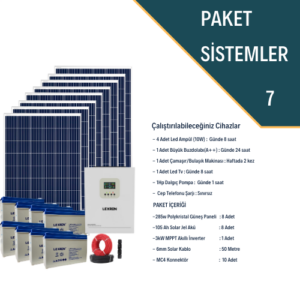 3Kw Solar Çatı Güneş Paneli Güneş Enerjisi Elektrik Üretim Fiyatı - Paket 7