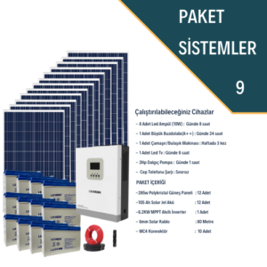 6.2Kw Solar Çatı Güneş Enerjisi Güneş Paneli Elektrik Üretim Fiyatı - Paket 9