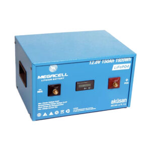 Megacell Lityum Akü 12.8 V 150 Ah LiFePO4 Metal Kasa
