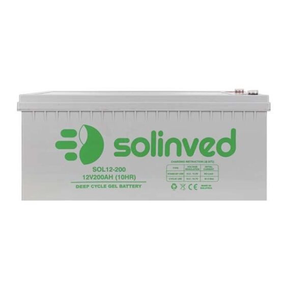Solinved 12V 200AH Jel Akü