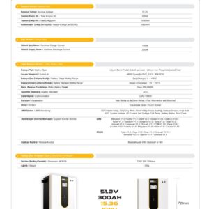 MEXXSUN Lityum Akü 51,2V 300Ah (LiFePo4) - Görsel 7